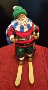 Vtg Clothique By Possible Dreams 1993 Skiing Santa Ornament IOB #714004 - Picture 1 of 5