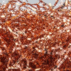 Shredded Paper Filler 150g Rose Gold Crinkle Cut Easter Baskets Boxes - Picture 1 of 5
