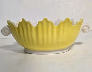 Fitz and Floyd 1975 Saffron Handled Scalloped Bowl MCM Rare Vintage - Picture 1 of 4