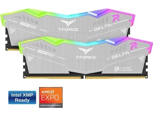 Team T-Force Delta ECO 32GB (2 x 16GB) 288-Pin PC RAM DDR5 6400 (PC5 51200) - Afbeelding 1 van 3