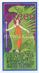 Creed - Original Edition - 2000 Phoenix - 12 1/2 X 24 - Art & Signed Bob Masse - Picture 1 of 1