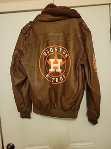 Houston Astros Leather Jacket Size Medium Unisex - Picture 1 of 17