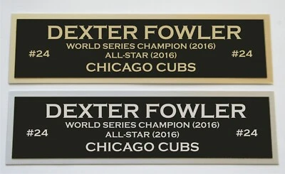 Placa de identificación Dexter Fowler para bate foto camiseta de béisbol autografiada firmada  Foto 1 de 2