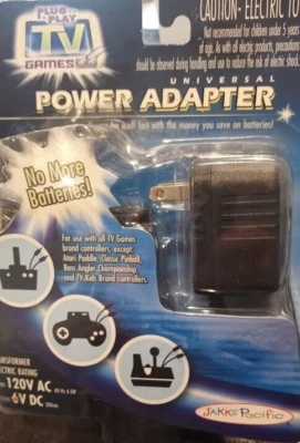 Jakks Pacific Plug It In & Play TV Game Universal Power Adapter 6V DC 120 AC 16A - Image 1 of 2