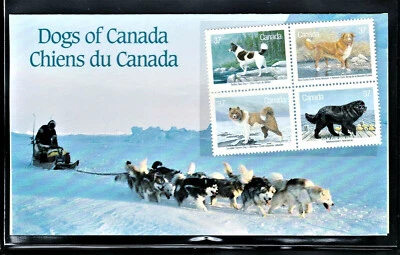 1988 Canada Stamp Block 1220a! Dogs Canada Kennel Club with Booklet MNH Mai Lane - Image 1 of 3