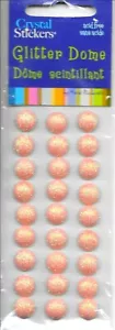GEMS Bling Rhinestones Orange Large Glitter Domes Mark Richards Stickers Craft - Picture 1 of 1