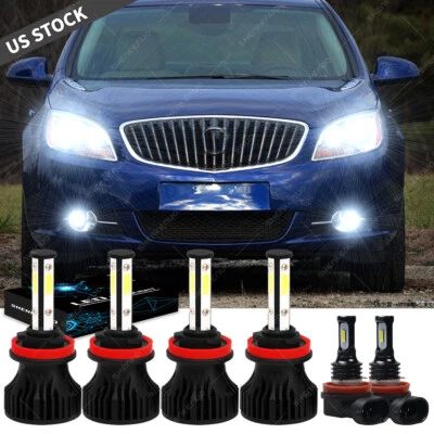 For Buick Verano 2012 2013 2014 2015-2017 Upgrade LED Headlight +Fog Light Bulbs - Image 1 of 4