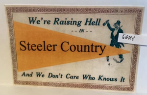Raising Hell In Steelers Country Drunk Man Tux Party Antique Design New Postcard - Picture 1 of 1