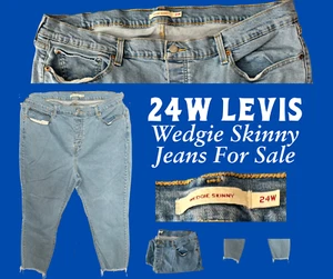 Levi’s Wedgie Skinny Blue Jeans Button Fly Plus Damen 24W  - Bild 1 von 7