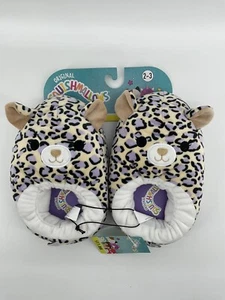 Squishmallows Mädchen Plüsch Hausschuhe Leopardenmuster Gr. 2-3 kuschelig weich Schuhe neu - Bild 1 von 4