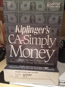 CA SIMPLY MONEY KIPLINGER'S V1.0 3.5" DISKETTE VERY COLLECTIBLE 10-21-100-30100 - Picture 1 of 4