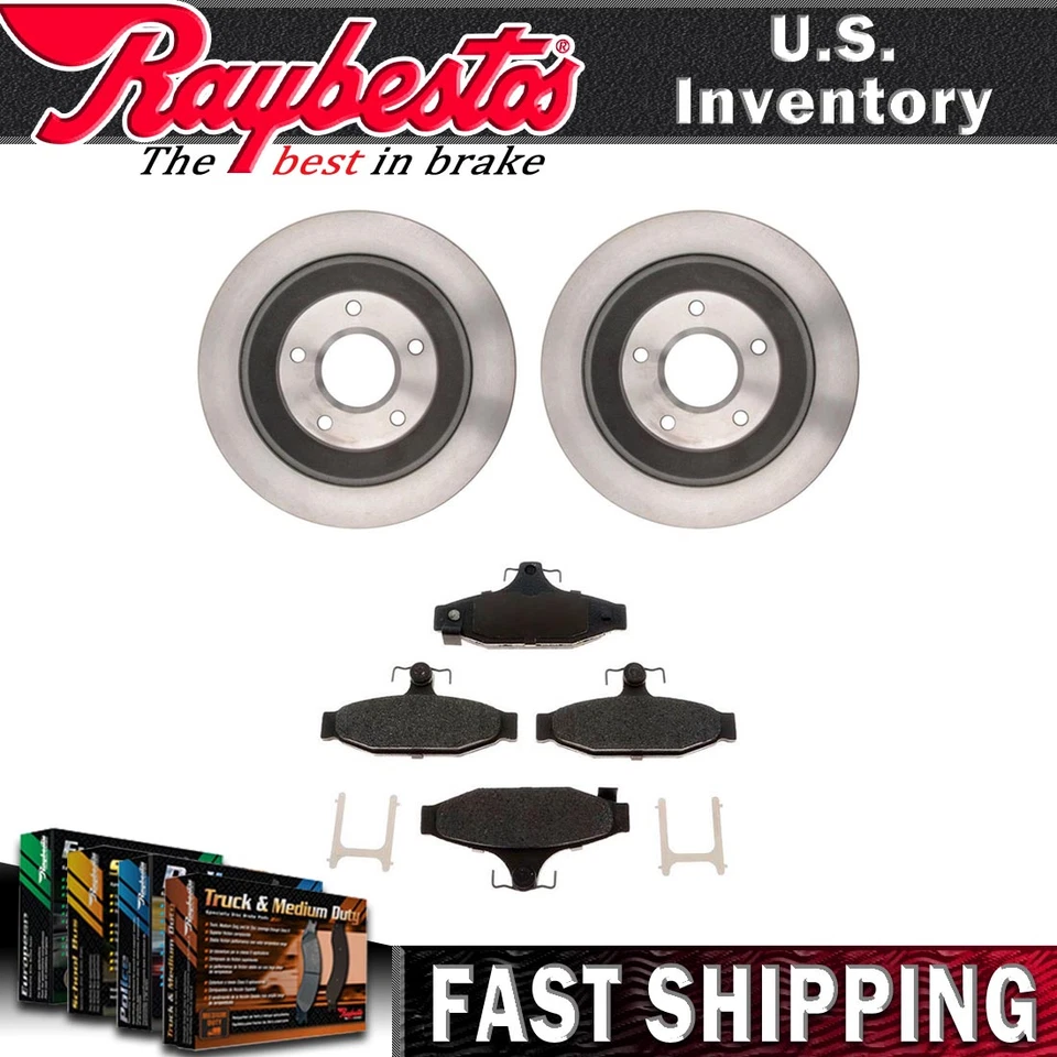 Rotores de freno traseros pastillas de freno metálicas y herrajes para Pontiac Firebird 1989-1992 Foto 1 de 4