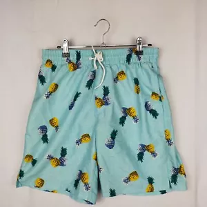 Old Navy Swim Shorts Boardshorts Trucks Pineapple Blue Elastic Waist Size W29 - Picture 1 of 6