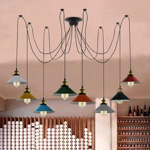 Retro spider hanging lamp E27 pendant light ceiling light chandelier - Picture 1 of 12