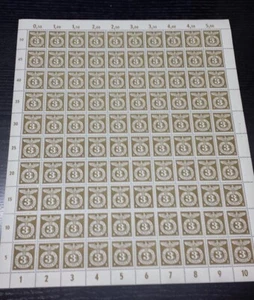 German Empire 830 in full sheet of 100 MNH, BEST QUALITY, WWII, SWASTIKA Reich - Picture 1 of 1