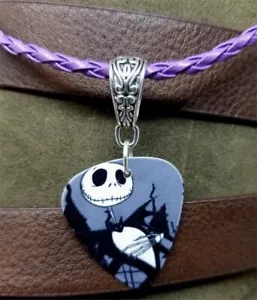 Collar púas de guitarra The Nightmare Before Christmas con cable trenzado púrpura - Imagen 1 de 3