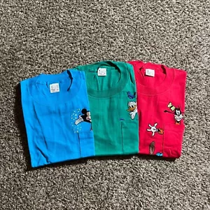 Vintage Disney T-shirt Bundle Lot of x3 Size XL 90s USA Made NOS - New old Stock - Picture 1 of 8