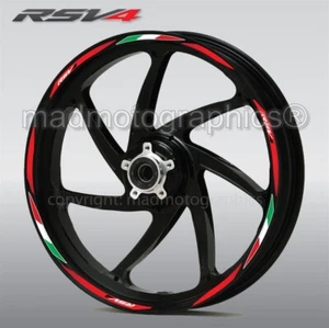 RSV4 Fábrica Calcomanías de Rueda de Motocicleta 12 Pegatinas de Llanta Set para Aprilia RSV 4 - Imagen 1 de 2