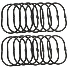  30 Pcs Shower Rings Curtain Metal Rod Curtains Black for Bathroom Track