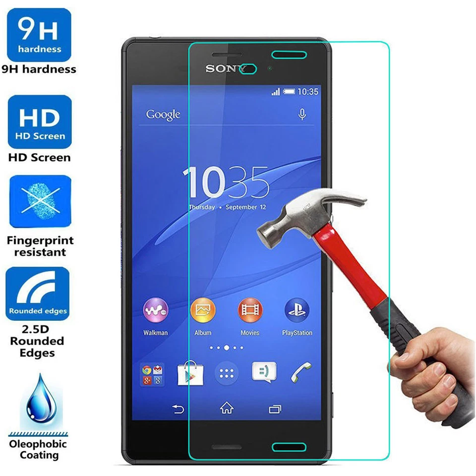 Protector de pantalla de vidrio templado ultra transparente premium para Sony Xperia Z3 Foto 1 de 4