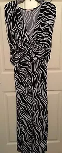 Zebra Print Dress Size 20/22W Sleeveless Back Tie Wishes Wishes Wishes - Picture 1 of 5