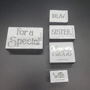 Stampin Up Rubber Stamp Lot "For a Special Wife Niece In Law Sister" 1996 - Picture 1 of 8