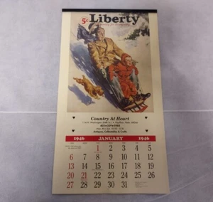 Werbung Liberty Kalender 1946 Reprint 2002 Papillion NE - Bild 1 von 12