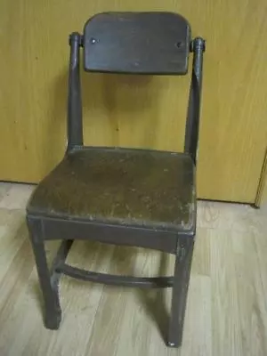 SILLA INFANTIL ANTIGUA DE METAL PARA NIÑOS MADERA MADERA SUPER RARA INDUSTRIAL Foto 1 de 4