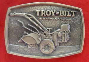 NEW VINTAGE 1970s TROY-BILT Garden Way Manufacturing Co.ROTOTILLER BELT BUCKLE - Picture 1 of 3