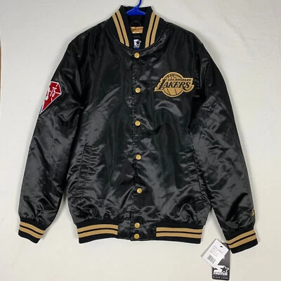 Атласная куртка-бомбер Starter Black Label Los Angeles Lakers 75th Anniversary размер S - Изображение 1 из 4