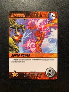 STARBOLT Super Power Card DC Comics Deck Building Game HEROES UNITE 2013 - Foto 1 di 3