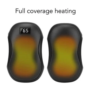 (Black)Electric Hand Warmer Rechargeable Power Bank Double Side Heating HR - Picture 1 of 24
