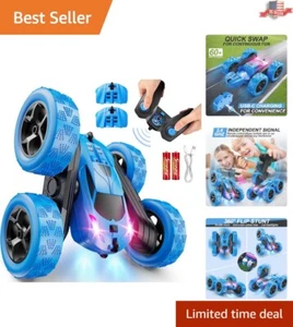 LED Stunt Remote Control Car with 360° Flips for Ages 6-12 - USB-C Rechargeable - Picture 1 of 8