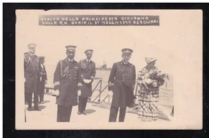 Cartolina Fotografica Principessa Giovanna Nave Doria 1926 Cagliari KK5106A - Picture 1 of 1
