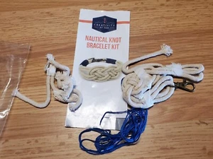 Partially finished Nautical Knot carnival cruise craft bracelet kit - Picture 1 of 3