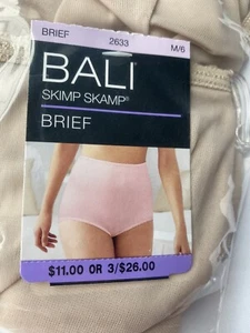 Bali Skimp Skamp Brief Style 2633 - Size Medium / Size 6 - Nude - New - Picture 1 of 3