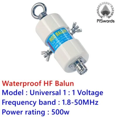 Balun HF Impermeable 1:1 para Bandas 160m - 6m (1.8 - 50MHz) 500W para Antena Balun Foto 1 de 4