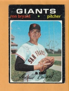Ron Bryant Gigantes de San Francisco 1971 Topps #621 Davis California - Imagen 1 de 2