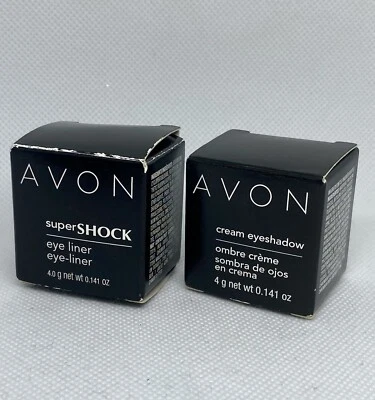 AVON Cream Eyeshadow in EXQUISITE BLUE + AVON Eye Liner in SHIMMERING SAPPHIRE - Image 1 of 4