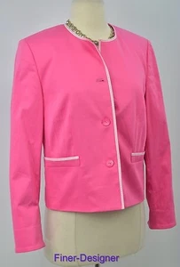PENDLETON cotton stretch Blazer JACKET light coat candy pink womens SZ 8 NEW VTG - Picture 1 of 6