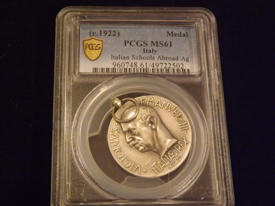 1922     medal     ITALY       PCGS  MS 61 - Image 1 of 2
