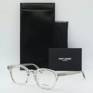 SAINT LAURENT SL588 003 Transparent Beige 50mm Eyeglasses New Authentic - Picture 1 of 6
