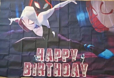 Баннер для вечеринки женский Gwen Stacy Spider, 3x5 футов, с украшением для вечеринки и аксессуарами  - Изображение 1 из 4