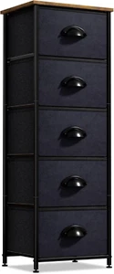 Nightstand with 5 Drawers, Bedside Furniture & Night Stand End Table Dresser for - Picture 1 of 12