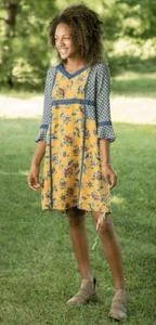 Matilda Jane Size 10 Flower Power Dress Choose your own path Gold Floral 26407D - Picture 1 of 6