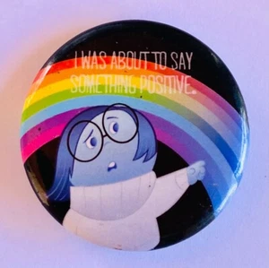 Rainbow Badge Say Something Positive Rare Vintage Funny LGBT (R7) - Picture 1 of 2