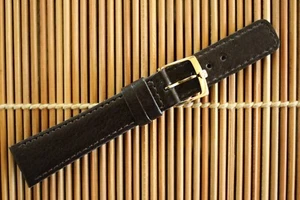 ANTIGUA HEBILLA DE ORO ETERNA 18 MM MARRÓN JAPÓN REPUESTO CORREA DE RELOJ DE BECERRO CORREA DE RELOJ - Imagen 1 de 5