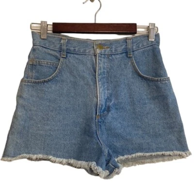 Vintage Jean Shorts Womens XS Small High Rise Pinch Waist Cut Offs 90s - Image 1 of 4