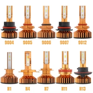 AUXBEAM LED Headlight Fog Light Bulbs H11 9005 9006 H4 H13 9004 H7 H3 9145 5202 - Picture 1 of 29