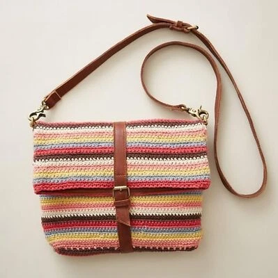 Anabaglish Yolanda Sundance Good Hope Foldover Crochet Colorful Crossbody Bag - Image 1 of 4